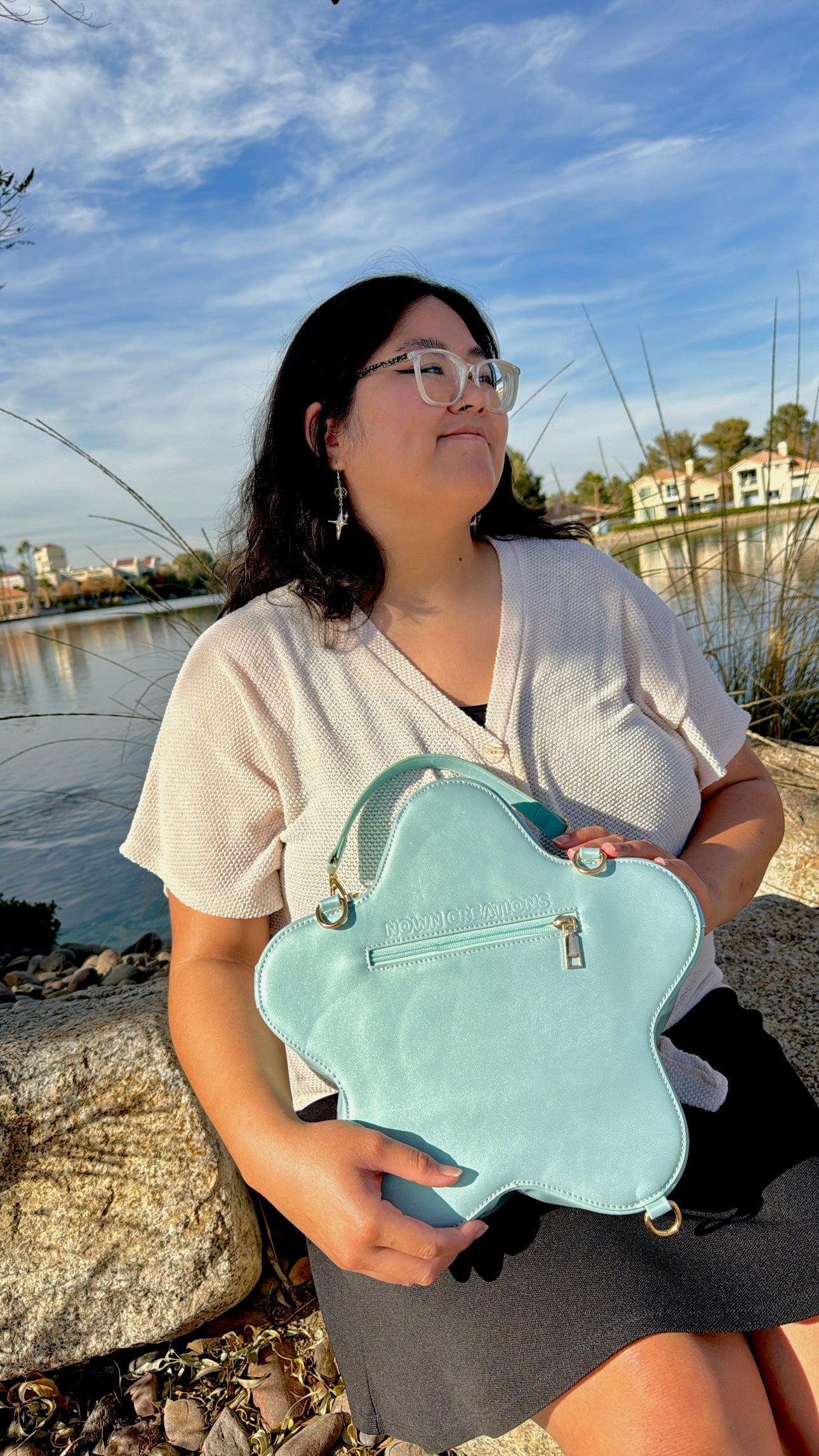 Teal Star Ita Bag