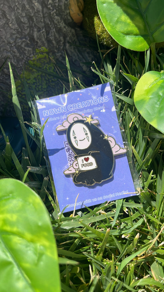 No Face Enamel Pin